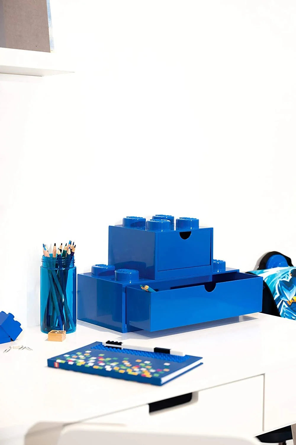 8 Stud Stackable Storage Brick Desk Drawer O801567