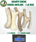 Natural Deer Antler Dog Bone 1 LB Bag F997236