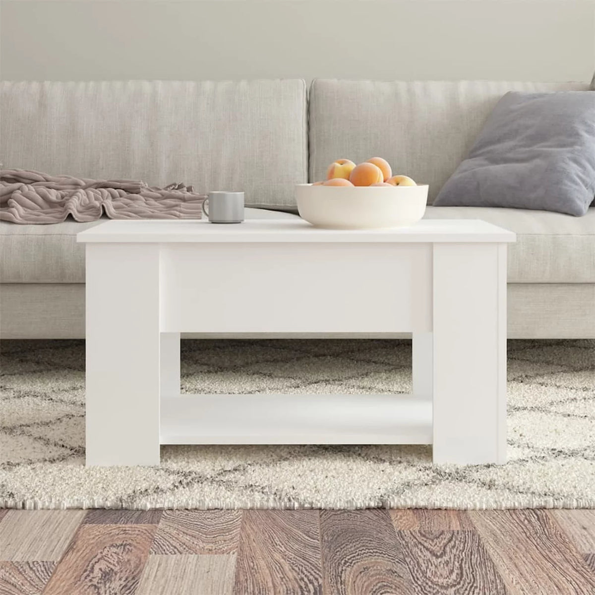 White Engineered Wood Coffee Table T214842