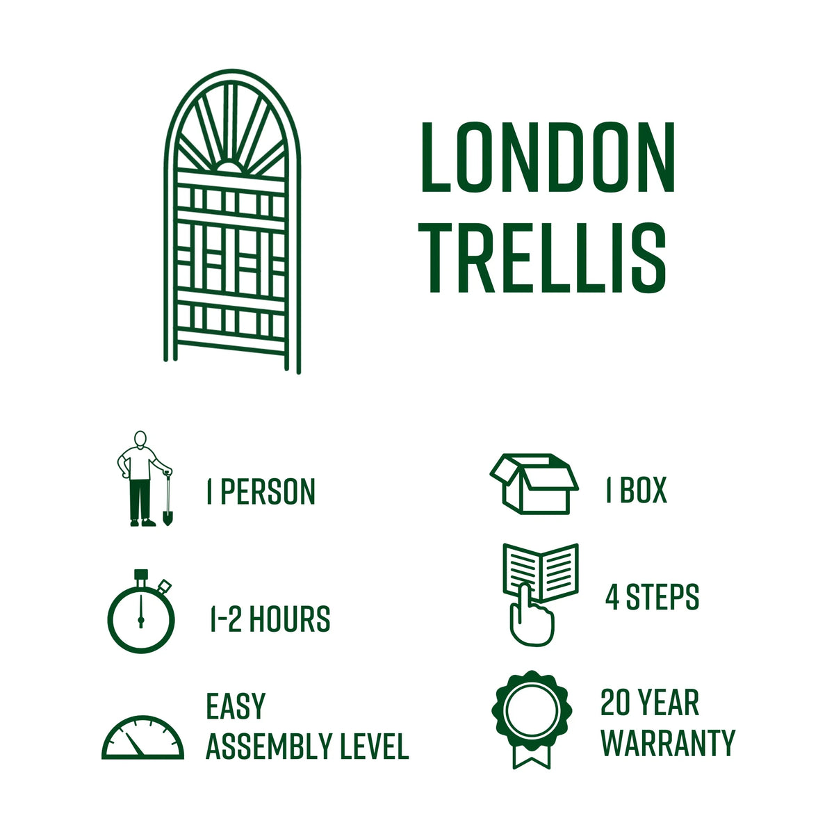 White Vinyl Trellis J394