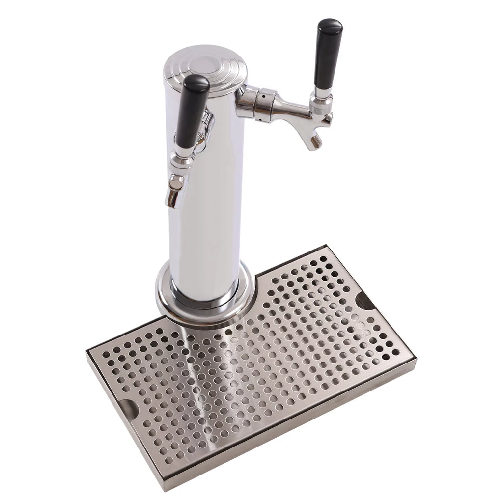 Stainless Steel Double Tap Beer Conversion Kit with Dual Gauge Regulator S865