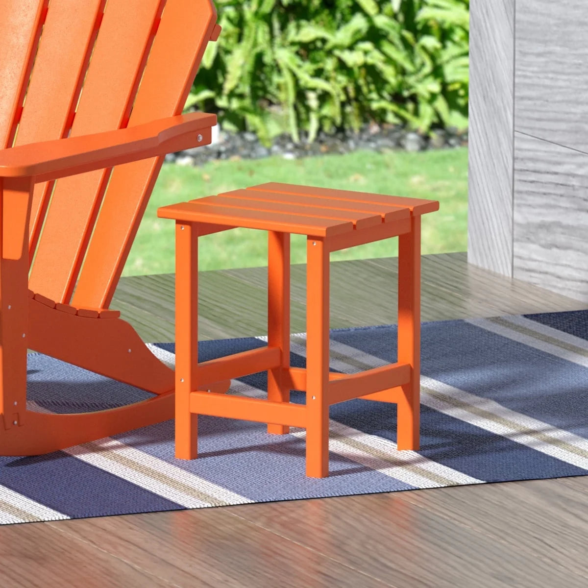 Dark Brown Plastic Outdoor Side Table N3856