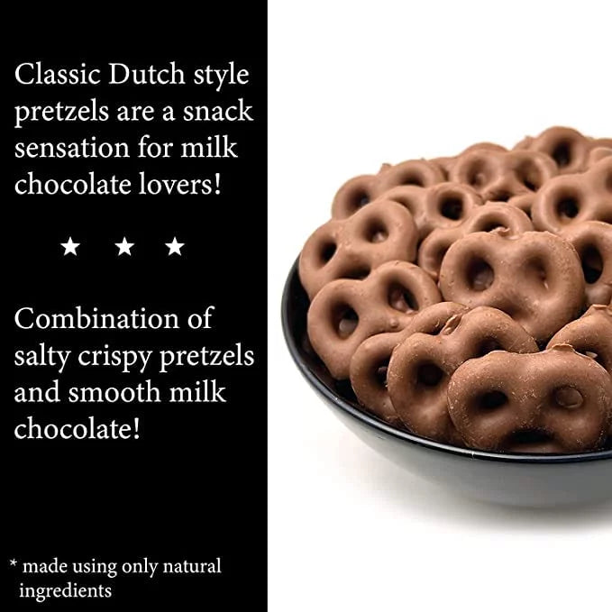 Real Milk Chocolate Covered Pretzels, 5-Ounce Bag, Pack of 6 D903663