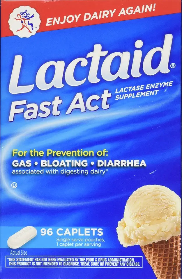 Lactase Enzyme Supplement 96 Caplets F873