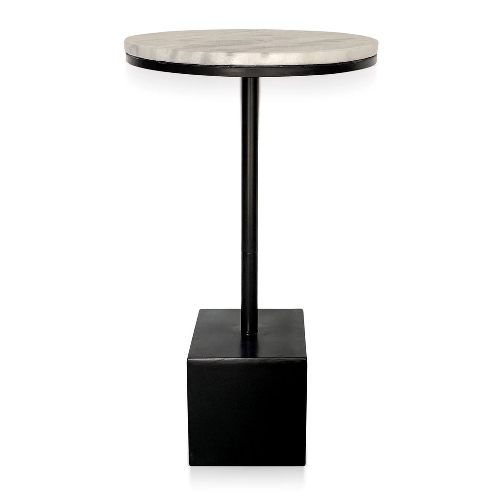 Mid-Century Square Marble Accent Table O699379