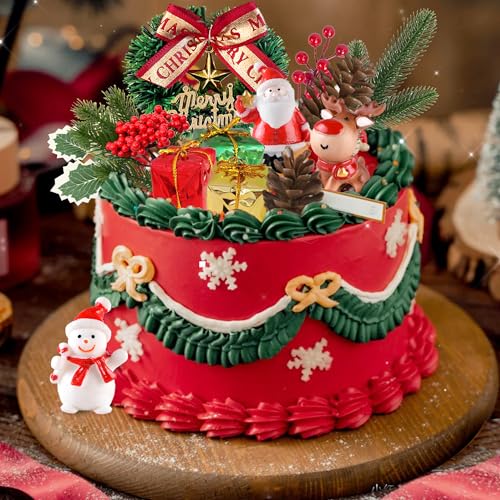 14PCS Christmas Cake Topper Gold M36021
