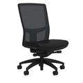 Black Fabric Task Chair with Lumbar K7009