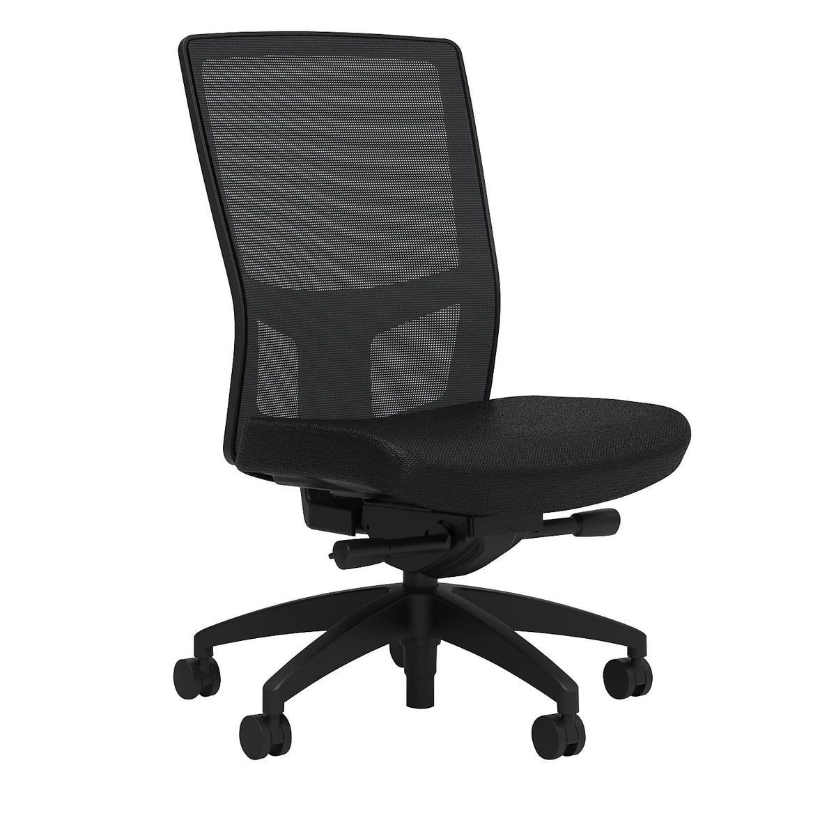 Black Fabric Task Chair with Lumbar K7009