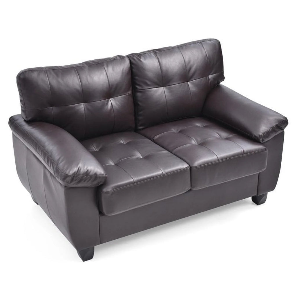 Faux Leather Loveseat N4782