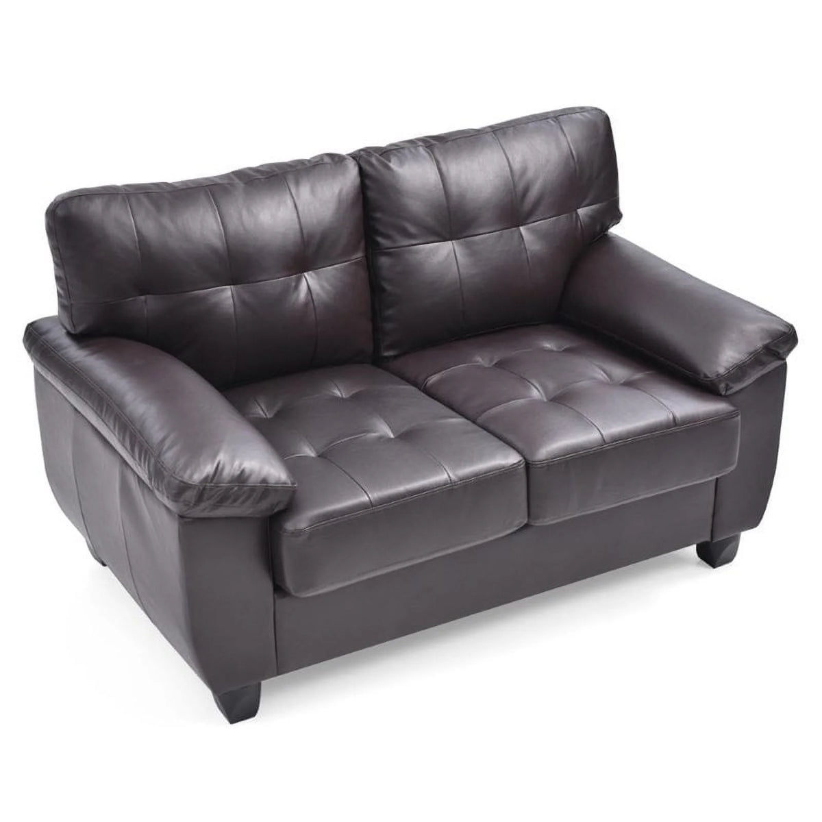 Faux Leather Loveseat N4782