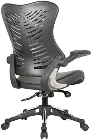Black Ergonomic Mesh Office Chair with Flip-up Arms W41281