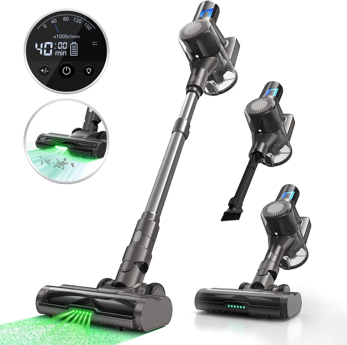 Cordless Lightweight Stick Vacuum Cleaner with 30Kpa Suction V792