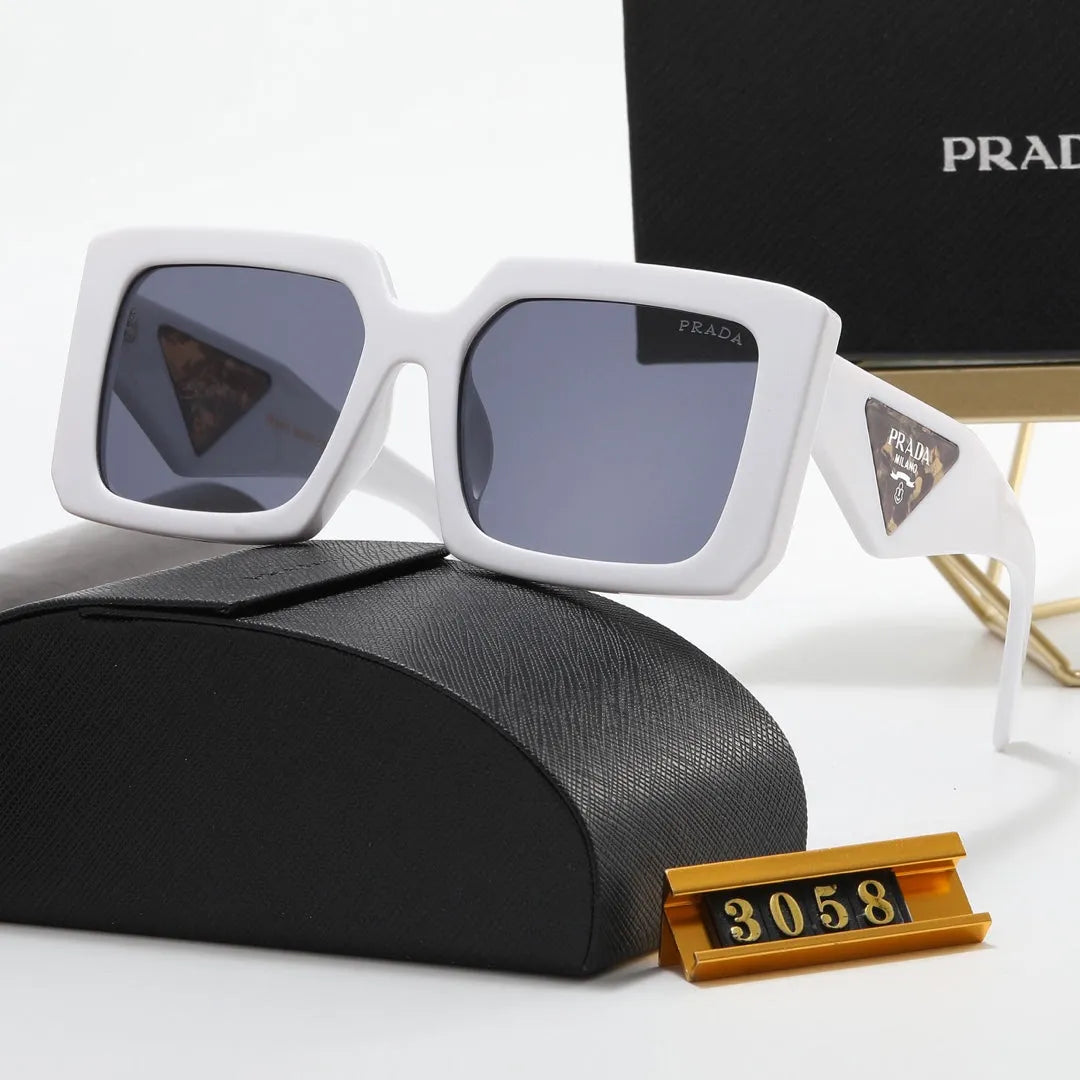 Triangle Letter Leopard Print Polarized Sunglasses T4564