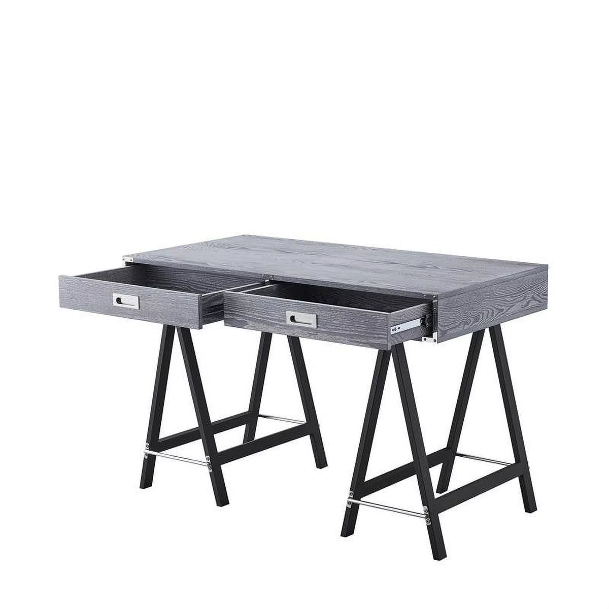 Gray 2-Drawer Wood Writing Desk A4246