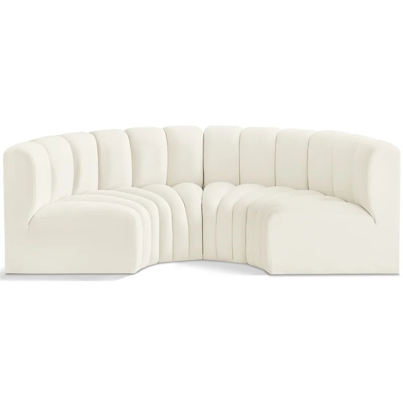 Cream Velvet Modular Sofa H8116