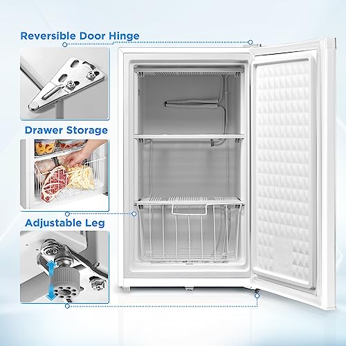 Black 3.0 Cubic Feet Upright Freezer I671
