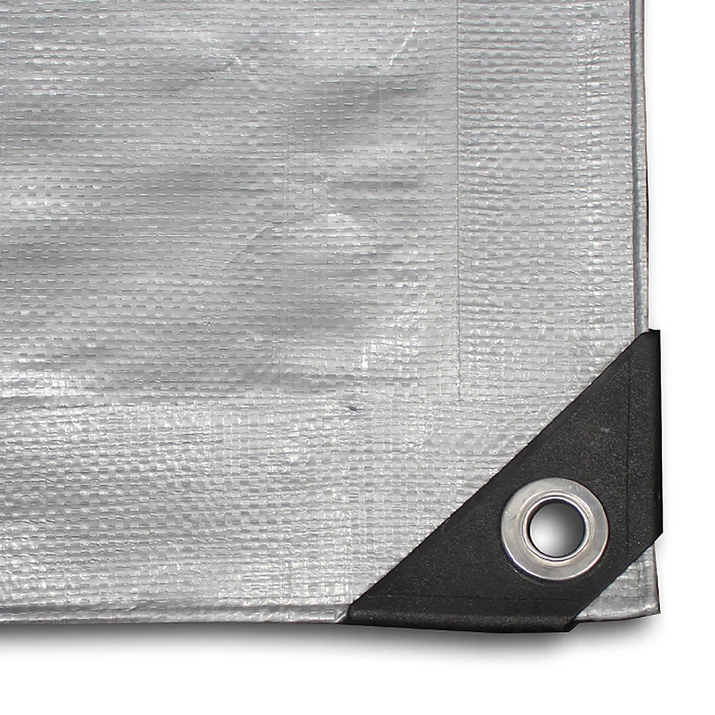 Heavy Duty Polyethylene Tarp, 18' x 24', 6 oz., Silver D58097