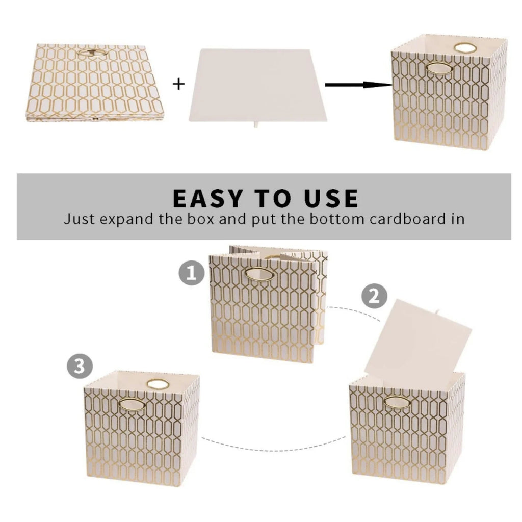 13×13 Fabric Storage Bins 4pcs R72088