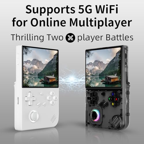 Retro Handheld Game Console 4.0 inch IPS Screen Transparent Black O78427