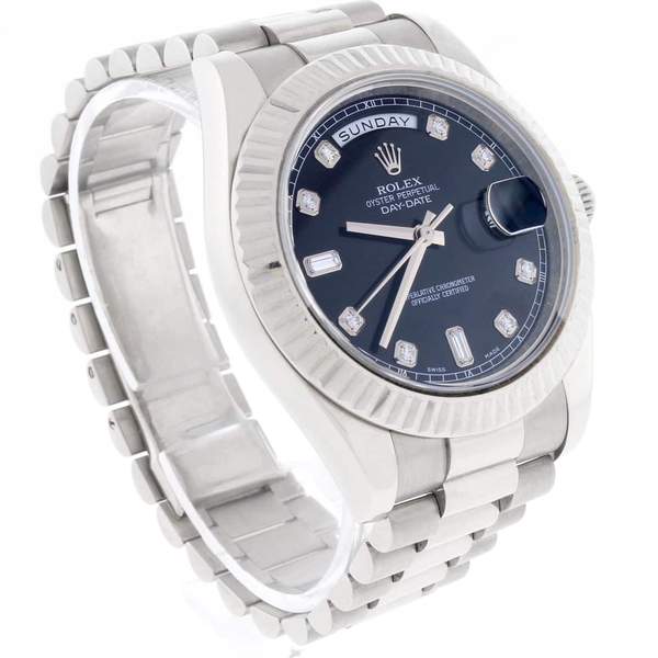 Silver Diamond Scale 41mm Watch E954