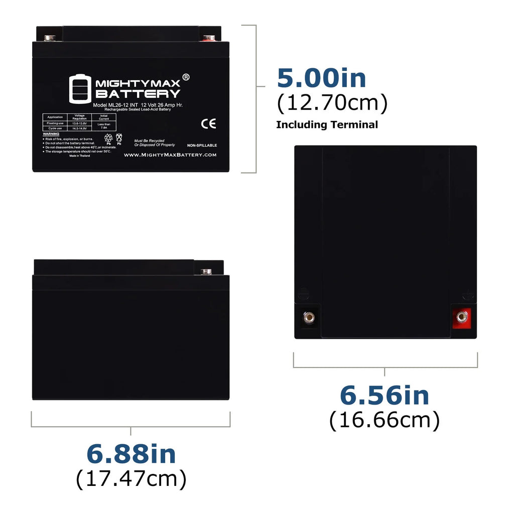 12V 26AH Replacement Battery M560
