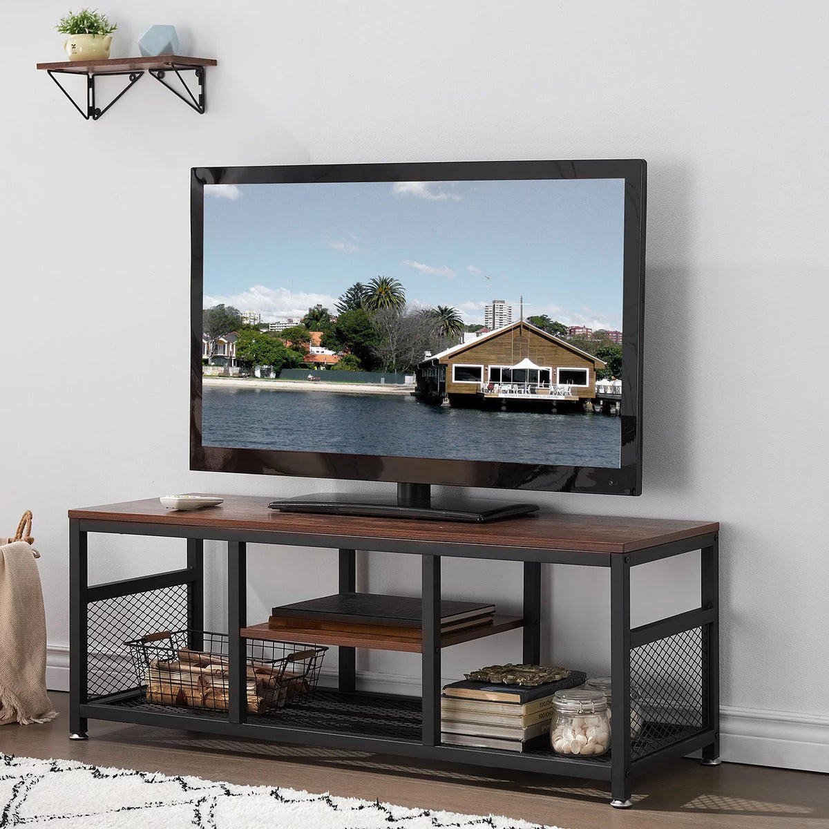 Brown 2 Pieces Coffee Table Set with End Table E730
