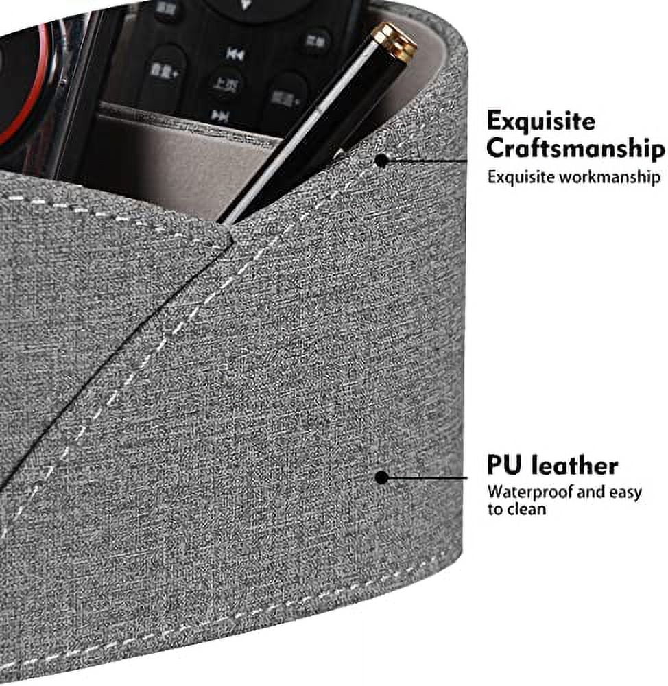 PU Leather Remote Control Holder with 3 Compartments Z6243