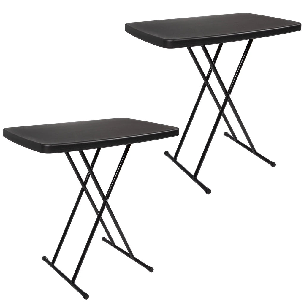 Set of 2 Black Folding Tables Z535