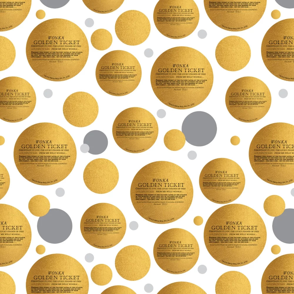Golden Ticket Wrapping Paper Roll S160