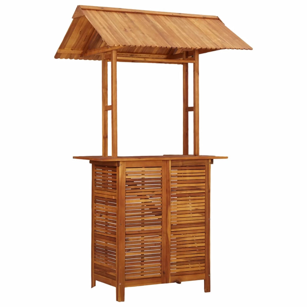 Patio Bar Table with Acacia Wood Bistro Table S48952