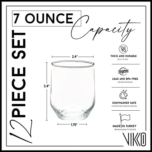 7 oz Clear Glass Juice Glasses, Set of 6 P992388