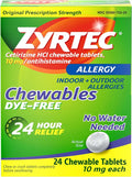 24 Hour Allergy Relief Chewable Tablets 10 mg Cetirizine Hydrochloride 24 ct C123