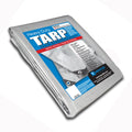 Heavy Duty Polyethylene Tarp, 18' x 24', 6 oz., Silver D58097