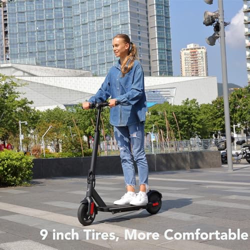 Electric Scooter with Folding, Solid Tires, Dual Braking, Cruise Control N993