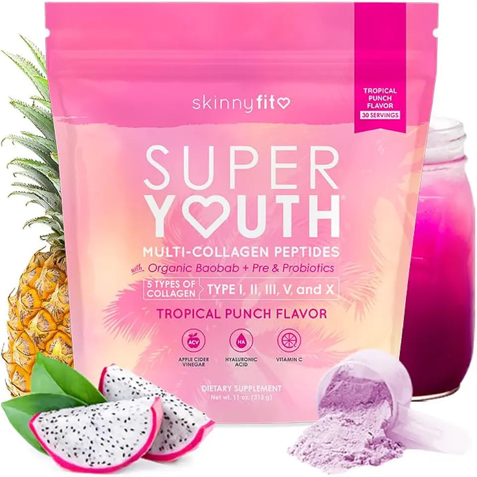 Tropical Punch Multi-Collagen Peptides Probiotics 30 Servings X948