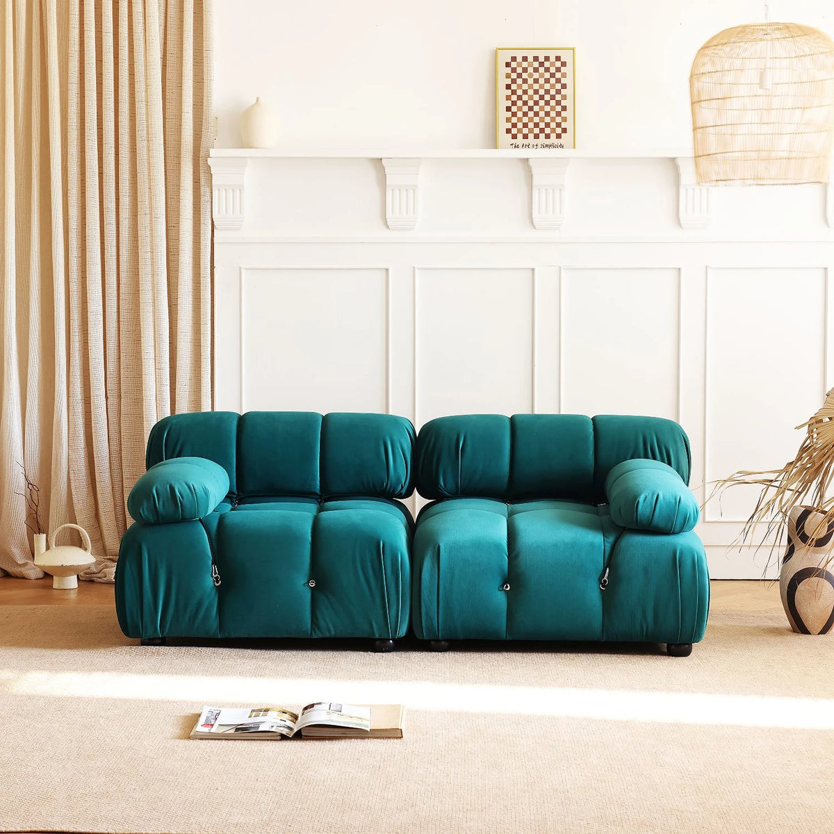 Green Modular Sectional Sofa B348