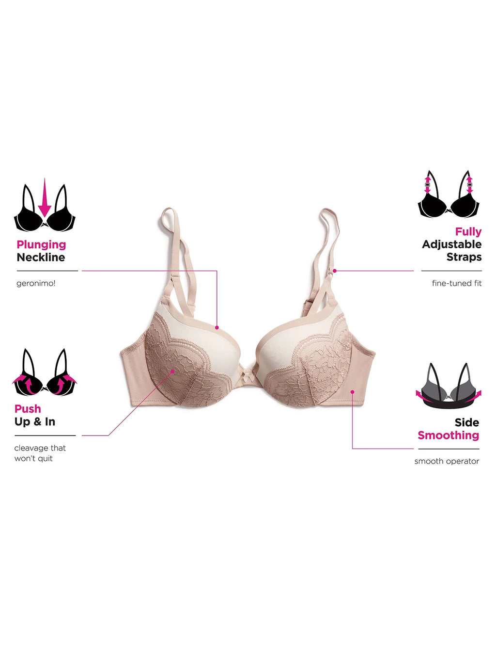 Women's Push Up Underwire Bra B35487