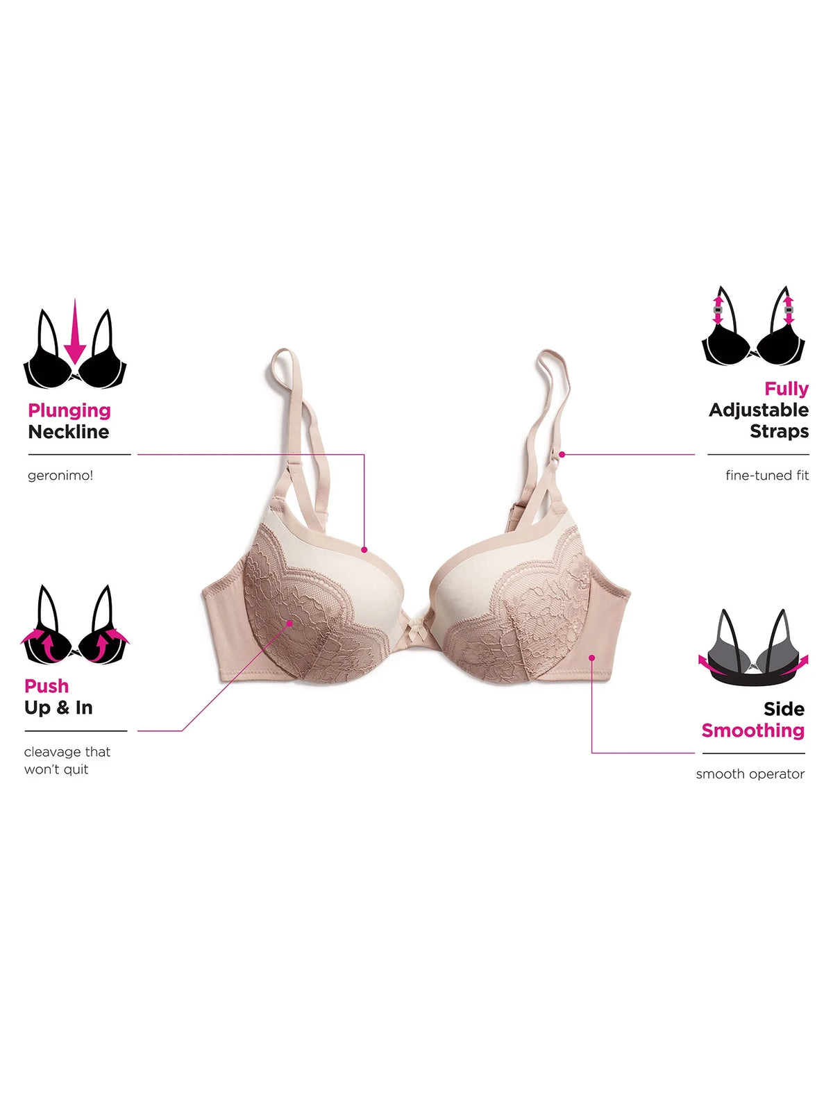 Women's Push Up Underwire Bra B35487