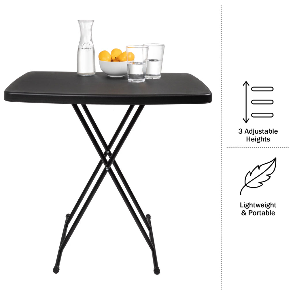 Set of 2 Black Folding Tables Z535