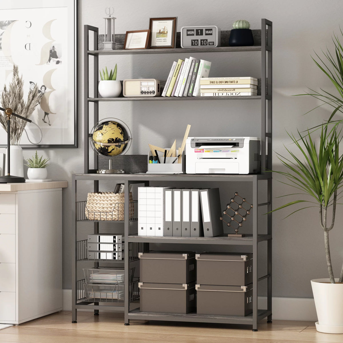 5-Tier Kitchen Bakers Rack with Baskets K228