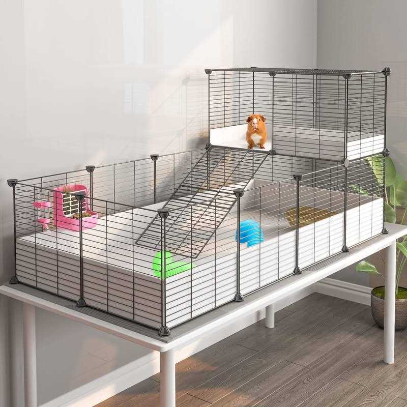 Guinea Pig Cage with Waterproof Plastic Bottom V73909