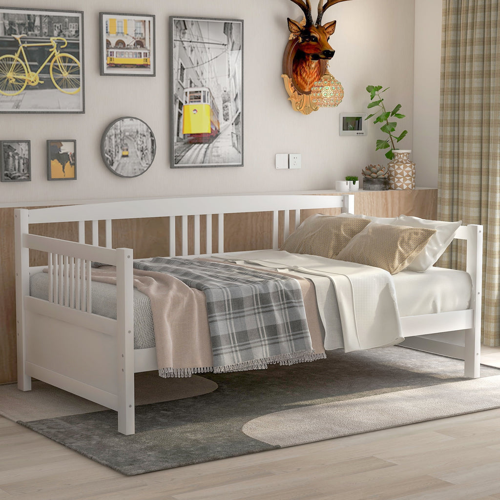 White Twin Size Solid Wood Daybed X114896