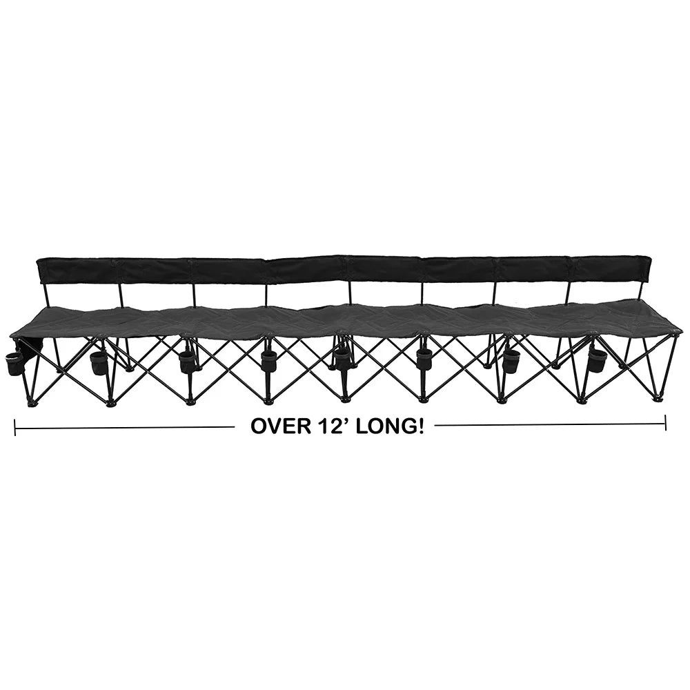 8 Seat Portable Folding Team Bench H399884
