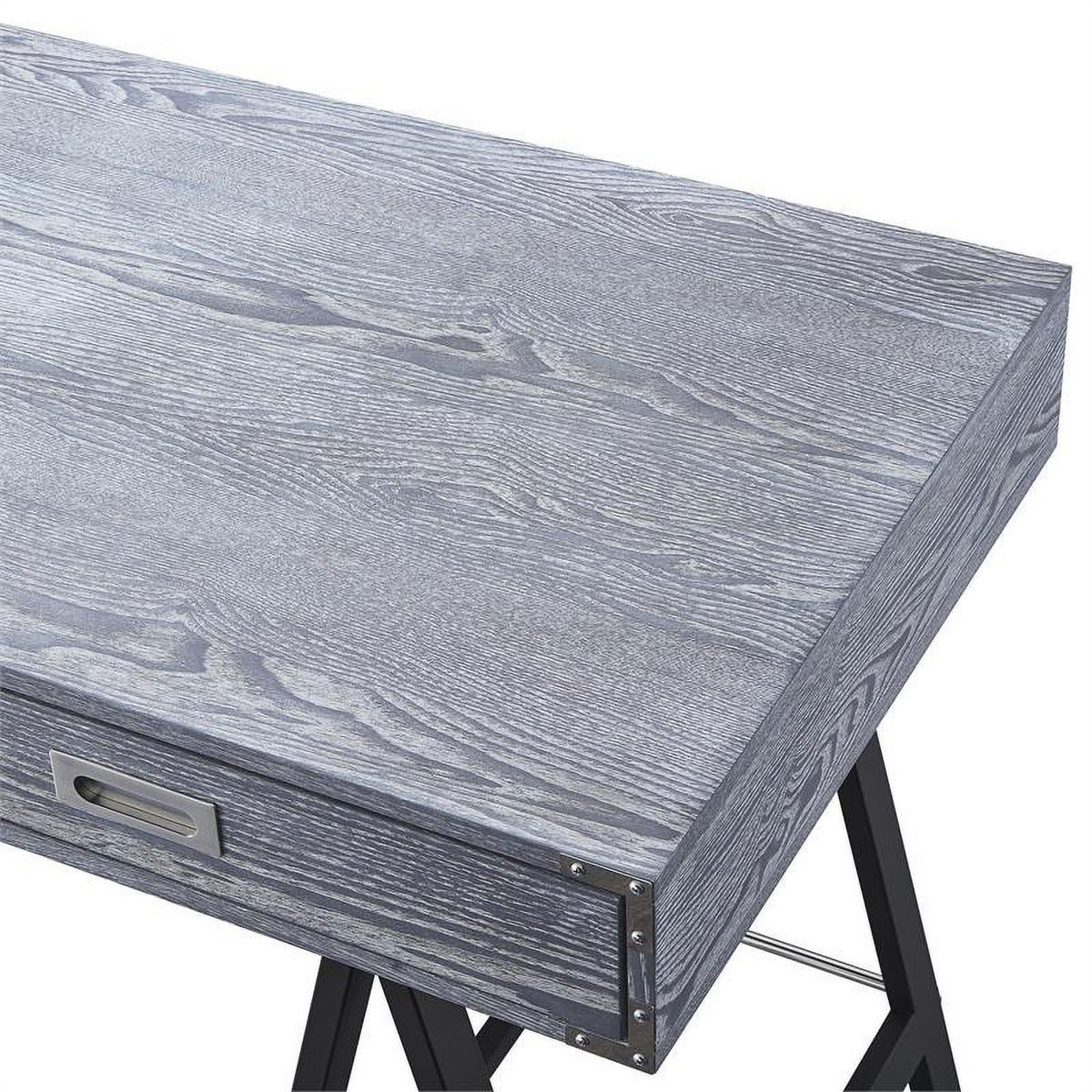 Gray 2-Drawer Wood Writing Desk A4246