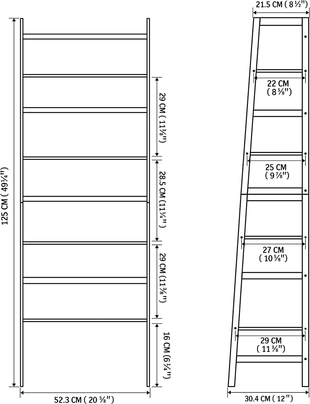 4 Tier Brown Bookshelf D844