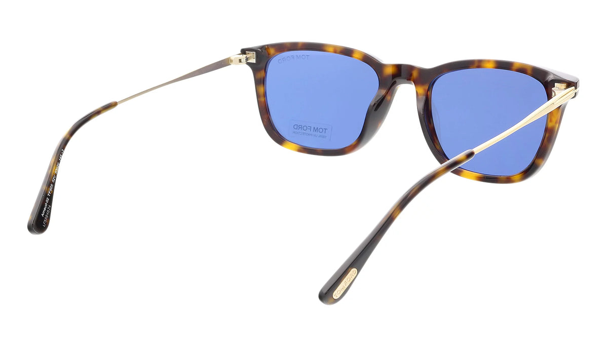 Dark Havana Rose Gold Blue 53 mm Sunglasses G356120