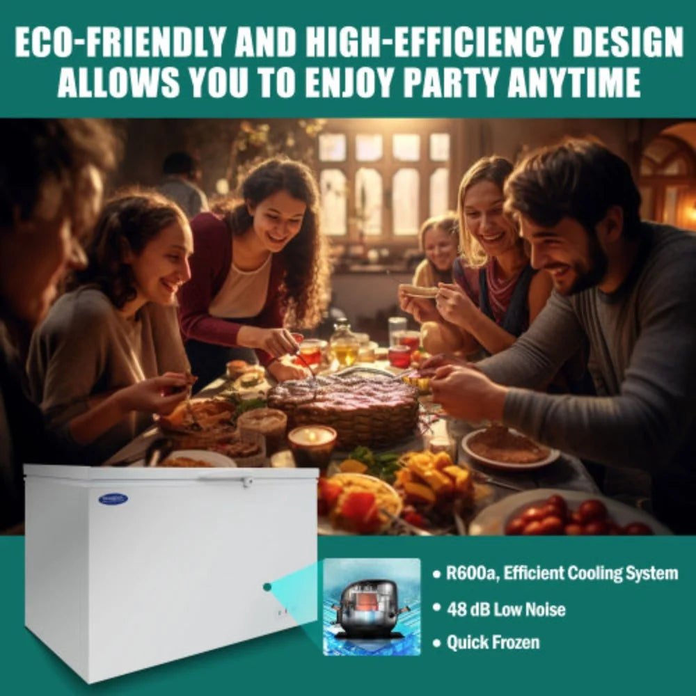 13.1 Cu.ft Solid Top Chest Freezer with Lockable Lid R193