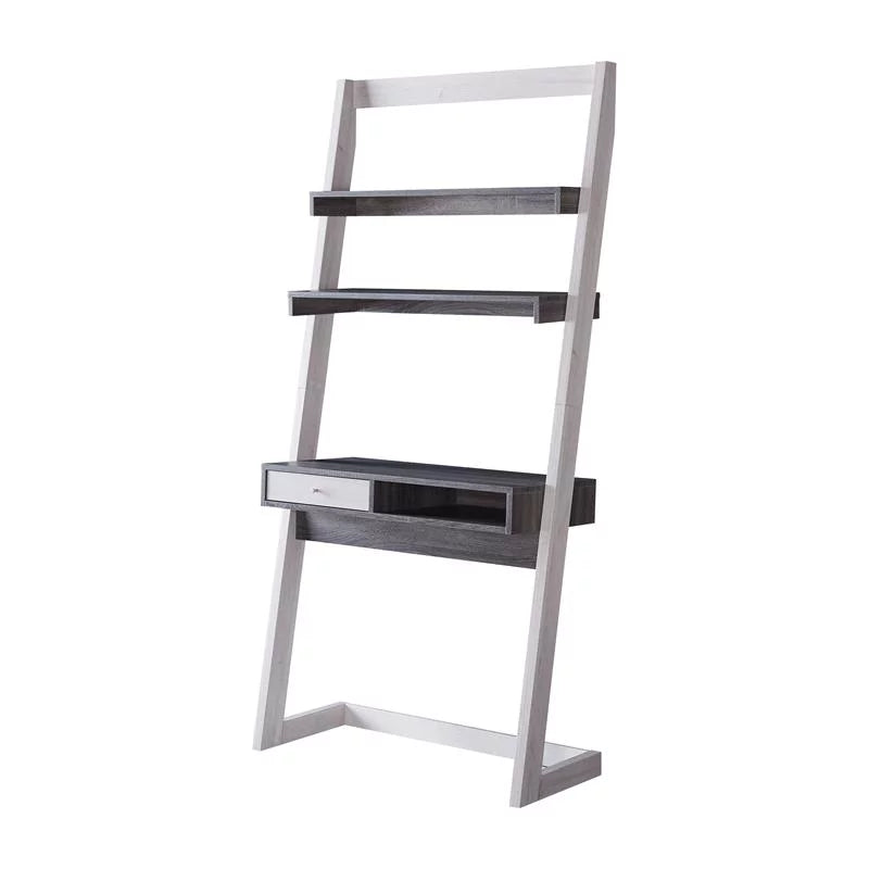 Modern Wood Writing Desk with Shelves G46923