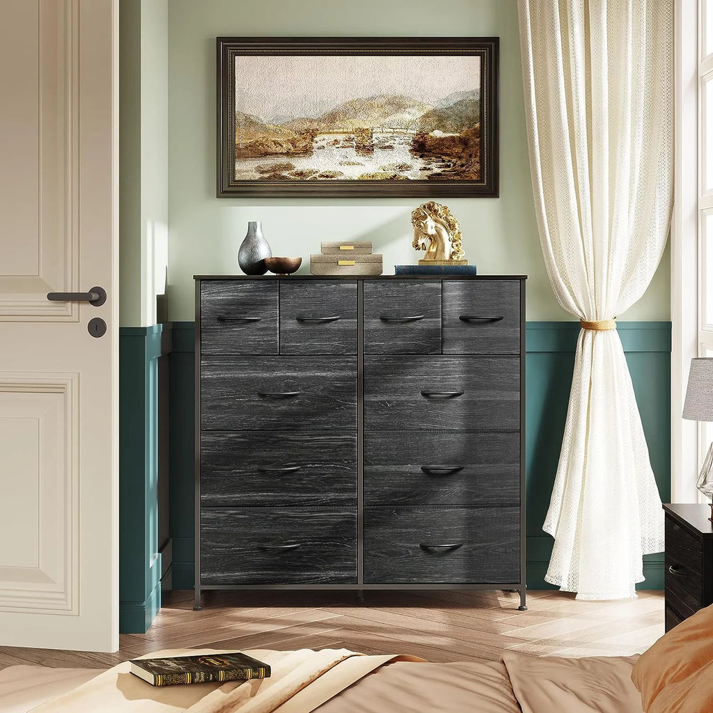Fabric Dresser with 10 Deep Drawers S48136