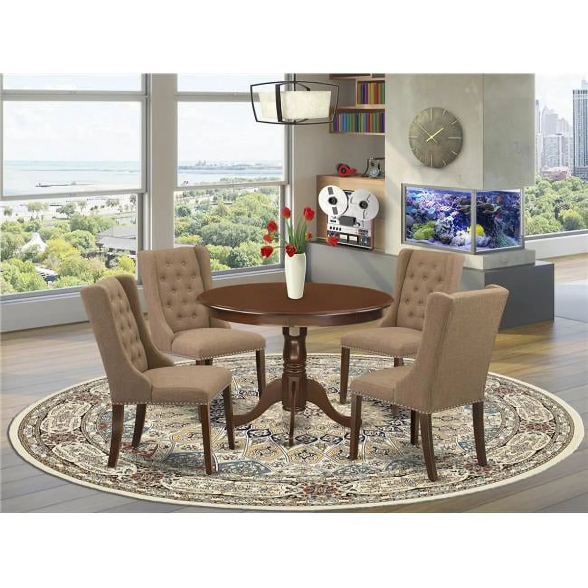 5 Piece Wood Dining Set X136340